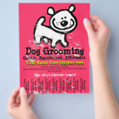 Dog Grooming.Adverteren Pet Service. Flyer (Hand)