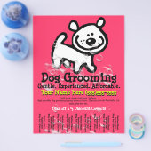 Dog Grooming.Adverteren Pet Service. Flyer (Enkel)