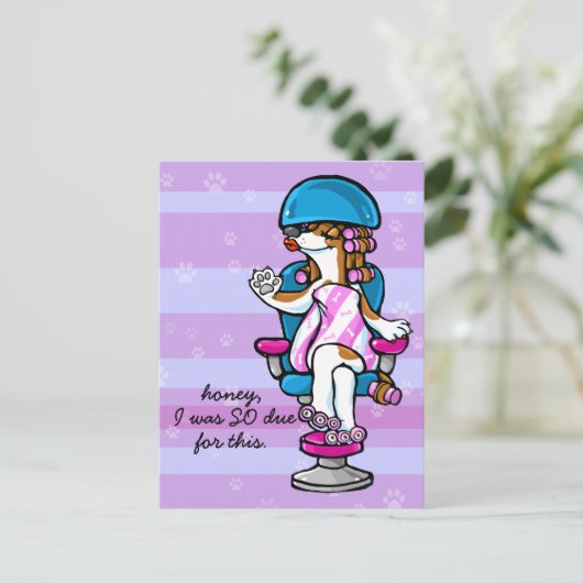 Dog Grooming Afspraak Herinnering Briefkaart (Staand voorkant)