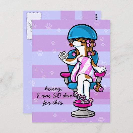 Dog Grooming Afspraak Herinnering Briefkaart (Voorkant / Achterkant)