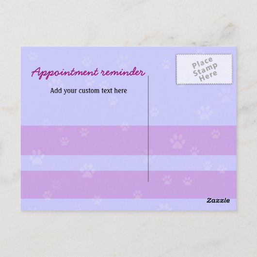 Dog Grooming Afspraak Herinnering Briefkaart (Achterkant)
