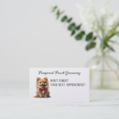 Dog Grooming Afspraak Herinnering Kaart Afsprakenkaartje (Staand voorkant)