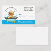 Dog Grooming Afspraak Herinnering Kaart Visitekaartje (Voorkant / Achterkant)