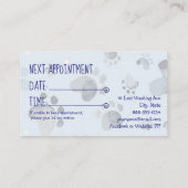 Dog Grooming Afsprakenkaartje (Achterkant)