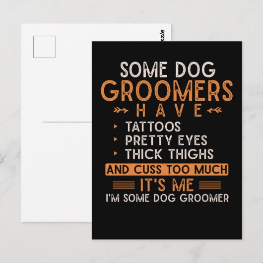 Dog Grooming Animal Tattooed Dog Groomer Briefkaart (Voorkant / Achterkant)