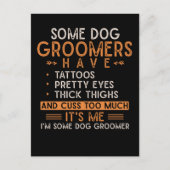 Dog Grooming Animal Tattooed Dog Groomer Briefkaart (Voorkant)