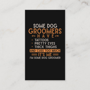 Dog Grooming Animal Tattooed Dog Groomer Visitekaartje