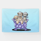 Dog Grooming Art Spandoek (Horizontaal)