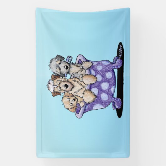 Dog Grooming Art Spandoek (Verticaal)