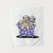 Dog Grooming Art Wandkleed (Voorkant)