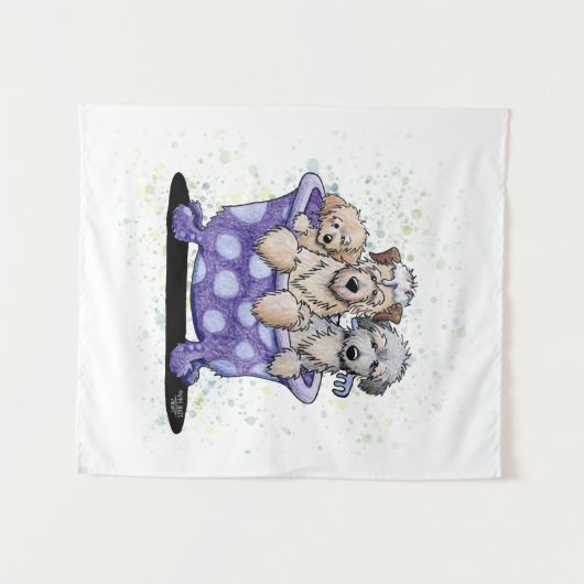 Dog Grooming Art Wandkleed (Voorkant (horizontaal))