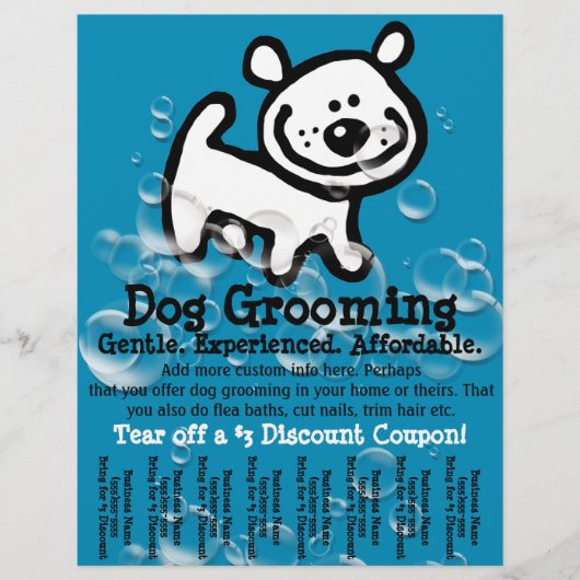 Dog Grooming.  blad voor promotietrans Flyer (Voorkant)