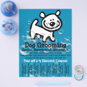 Dog Grooming.  blad voor promotietrans Flyer (Enkel)