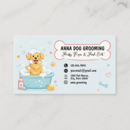 Dog grooming Boutique Pet Cute Puppy script Visitekaartje