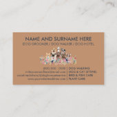 Dog grooming boutique pet sitter puppy walker visitekaartje (Achterkant)