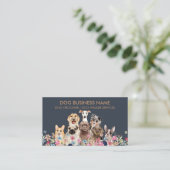 Dog grooming boutique pet sitter puppy walker visitekaartje (Staand voorkant)