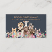 Dog grooming boutique pet sitter puppy walker visitekaartje (Voorkant)
