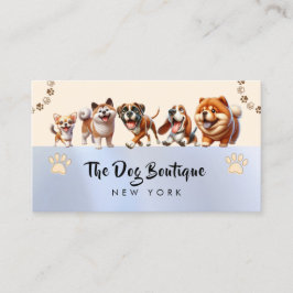 Dog grooming boutique pet sitter schattig puppy sc visitekaartje