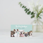 Dog grooming boutique pet sitter schattig puppy sc visitekaartje (Staand voorkant)