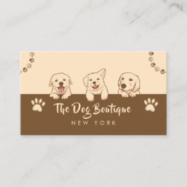 Dog grooming boutique pet sitter schattig puppy sc visitekaartje