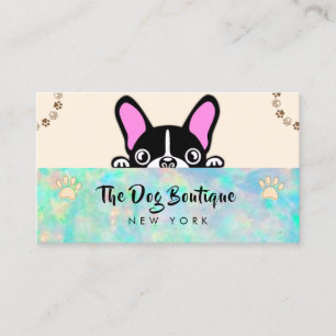 Dog grooming boutique pet sitter schattig puppy sc visitekaartje