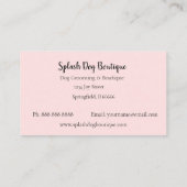 Dog Grooming Boutique roze Visitekaartje (Achterkant)