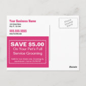 Dog Grooming Briefkaart-Spa Briefkaart (Achterkant)