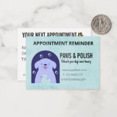 Dog Grooming Business Custom Appointment Card Notitiekaartje (Voorkant / Achterkant in situ)