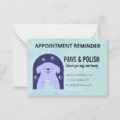 Dog Grooming Business Custom Appointment Card Notitiekaartje (Voorkant)