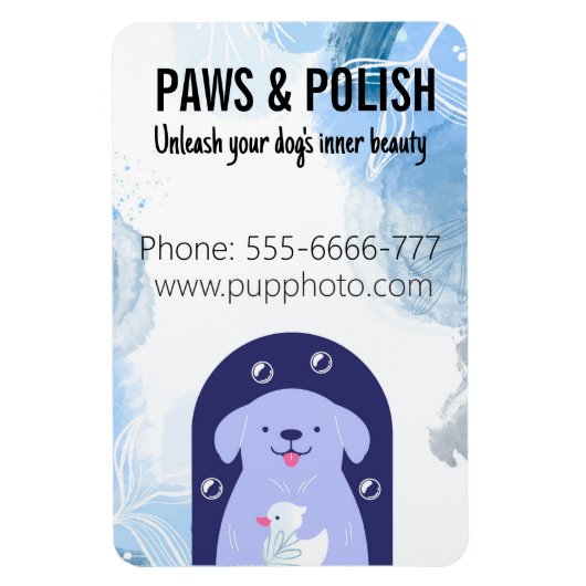 Dog Grooming Business Custom Fridge Magneet (Verticaal)