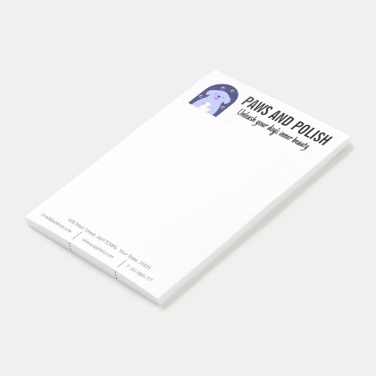 Dog Grooming Business Custom Post-it® Notes (Schuin)