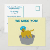 Dog Grooming Business Dog Groomers Promotie Briefkaart (Voorkant / Achterkant)