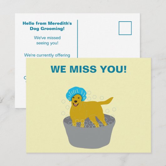 Dog Grooming Business Dog Groomers Promotie Briefkaart (Voorkant / Achterkant)