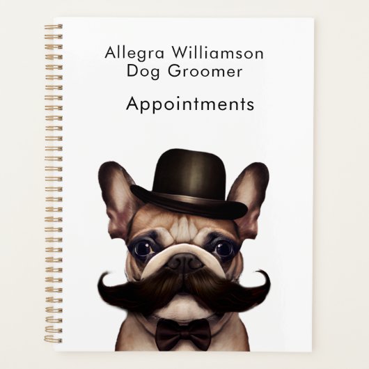 Dog Grooming Business French Bulldog Appointing Planner (Voorkant)