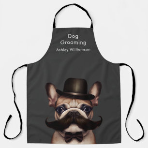 Dog Grooming Business Funny French Bulldog Schort