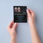 Dog grooming business personalized flyer (Hand)