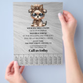 Dog grooming business personalized flyer (Hand)