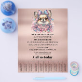 Dog grooming business personalized flyer (Enkel)