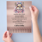 Dog grooming business personalized flyer (Hand)