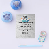 Dog grooming business personalized flyer (Enkel)