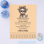 Dog grooming business personalized flyer (Enkel)