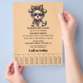 Dog grooming business personalized flyer (Hand)