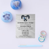 Dog grooming business personalized flyer (Enkel)