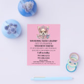 Dog grooming business personalized flyer (Enkel)
