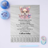 Dog grooming business personalized flyer (Enkel)