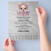 Dog grooming business personalized flyer (Hand)