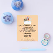Dog grooming business personalized flyer (Enkel)