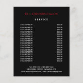 Dog grooming business personalized flyer (Achterkant)