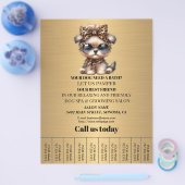 Dog grooming business personalized flyer (Enkel)