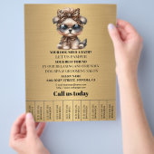 Dog grooming business personalized flyer (Hand)